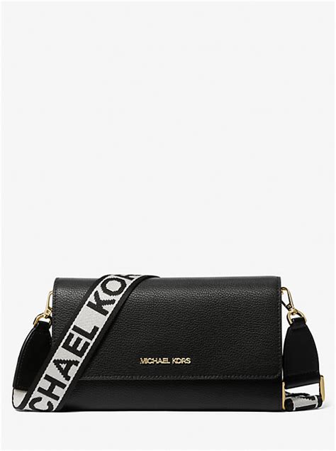 michael michael kors jet set large leather crossbody clutch bag|Michael Kors jet set vanilla.